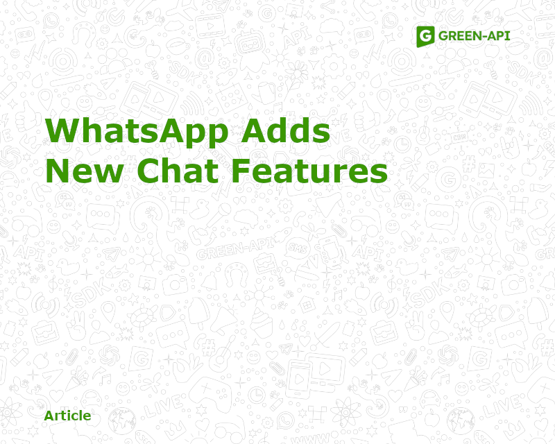 New chat features in WA