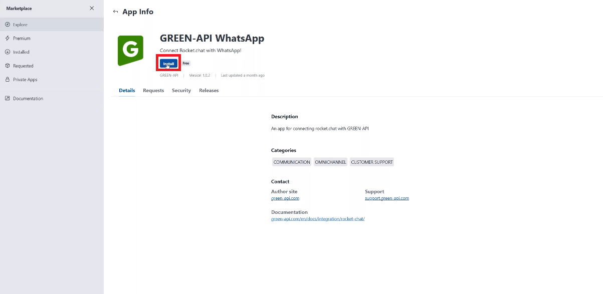 Rocket.Chat install 2