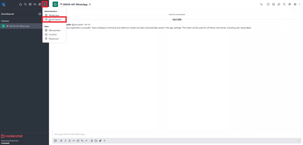 Rocket.Chat install 8