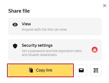 קישור Yandex Disk
